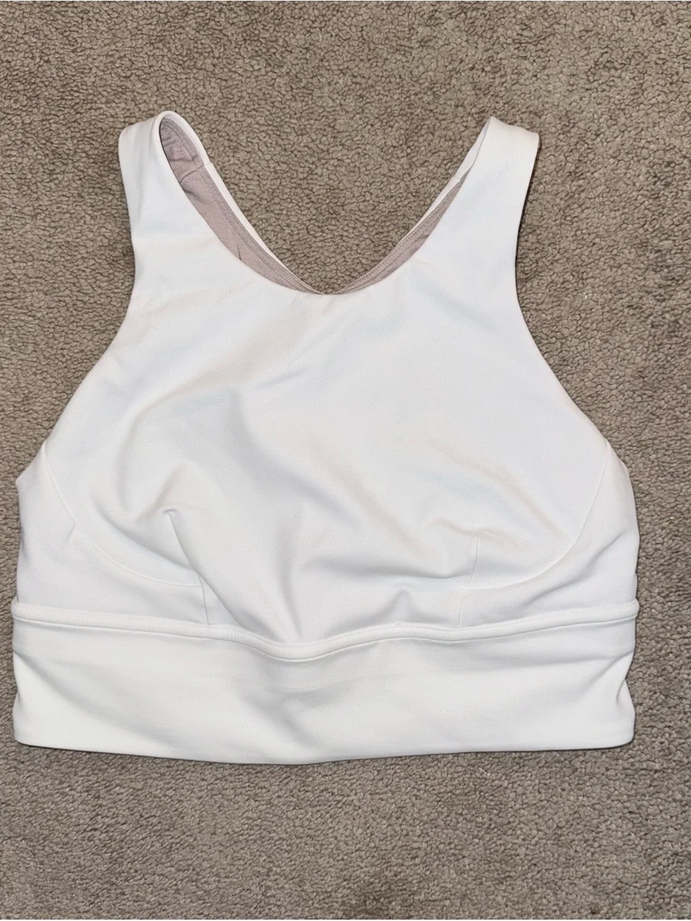 lululemon athletica White Racerback Sports Bra (Size 8)
